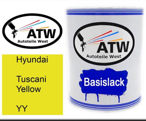 Hyundai, Tuscani Yellow, YY: 1L Lackdose, von ATW Autoteile West.